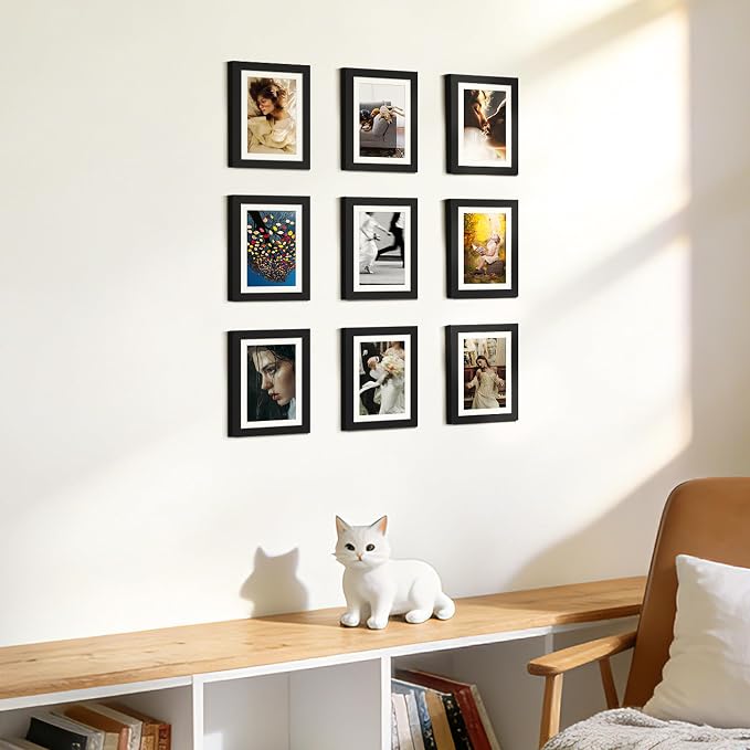 upsimples 5x7 Picture Frame, Photo Collage Wall Decor Set of 10, Wall or - Image 2
