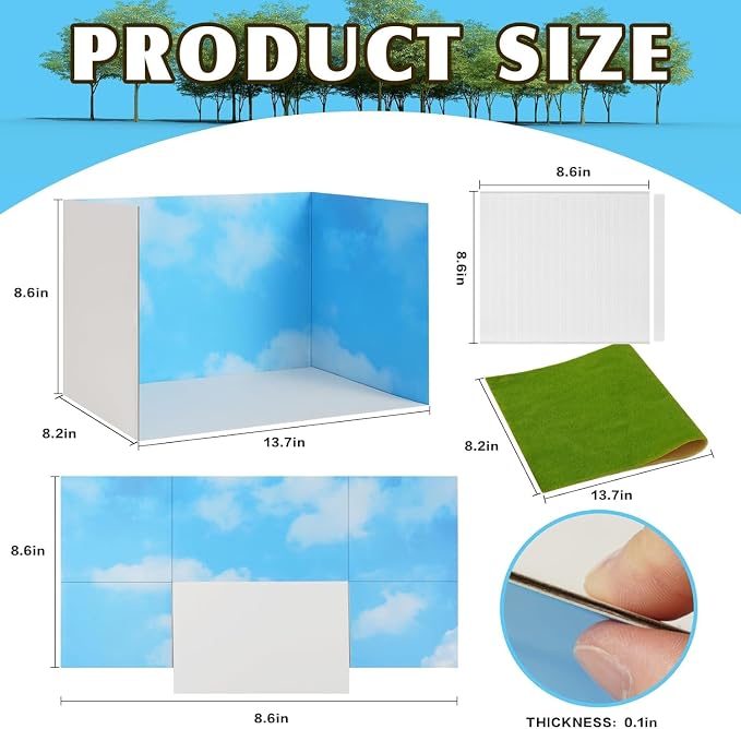16 Pcs Cardboard Diorama Kit Includes Diorama Box - Image 2