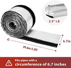 Wire Heat Shield Wrap for Car Hose Lines, 2.2" I.D. x 3.3FT, - Image 2