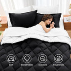 MUXHOMO 7 Pieces Full Comforter Set, Reversible Bed in a Bag Full Size - Image 6
