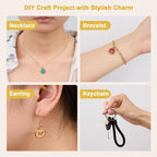 UMAOKANG 8 Pack Gold Plated Stainless Steel Round Charm - Image 7