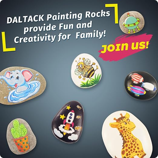 DALTACK 10 Pcs Large Rocks for Painting, Natural River Rocks, Flat River Rocks - Image 5