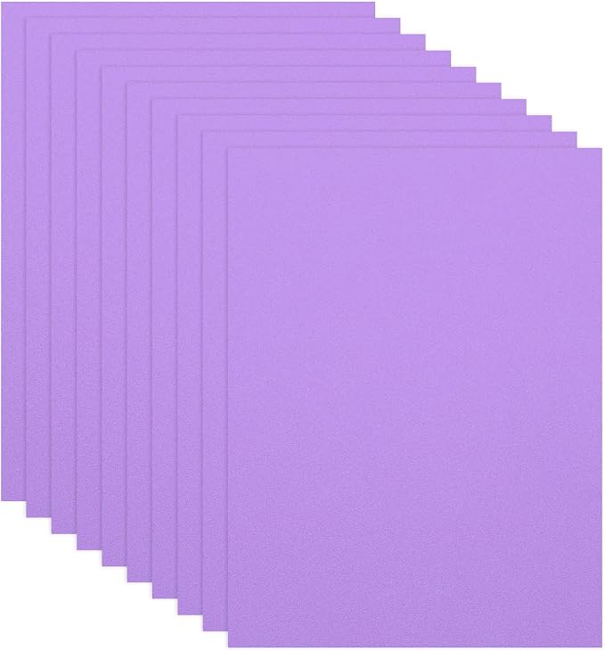 PATIKIL 10 Pcs Light Purple EVA Foam Sheets, 12 x 8 Inches Foam Sheets by PATIKIL