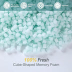 Rainmr Queen Size Bed Pillow for Sleeping Shredded Memory Foam Adjustable Loft - Image 4