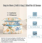 LEMIROE Tropical Coastal Blue Cotton Comforter King Size 3Pcs - Image 7