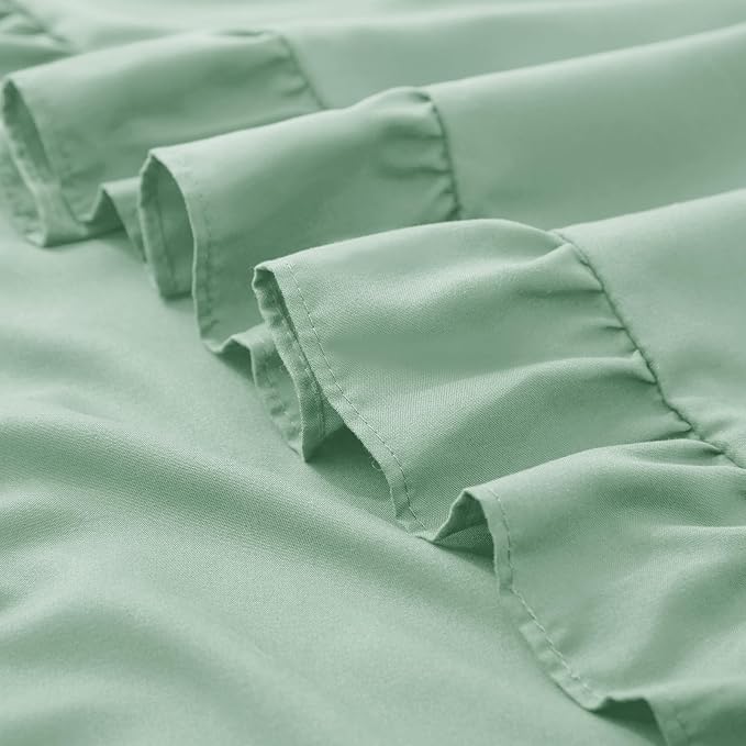 KKJIAF Ruffle Pillow Cases Queen Size Set of 2, Ruffled Pillow Covers - Image 6