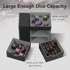 Dice Tray & Dice Tower Storage Box, 3 in 1 Dice Holder Case, Leather Magnetic - Image 3