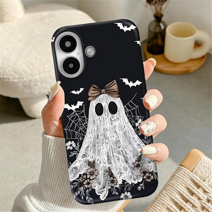 Case for iPhone 16 Plus, Scratch Resistant Hybrid Double Layer Hard Shell，Lace - Image 6