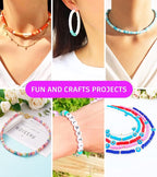 Gionlion Clay Beads Bracelet Making Kit, Pack 2 Boxes Preppy Letter Spacer - Image 5