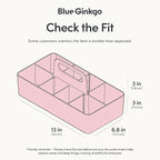 BLUE GINKGO Stackable Organizer Caddy, L-Rectangle, Made in Korea | Portable. - Image 3