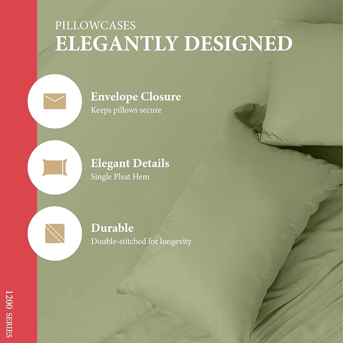 100% Egyptian Cotton Sheets California King Size - Image 5