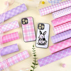 Tintnut Pink Purple Plaid Permanent Vinyl, waterproof, easy peel & stick - Image 7