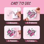 Tintnut Black Pink Plaid Permanent Vinyl, waterproof, easy peel & stick - Image 3