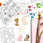 Animal Stamps and Dies for Card Making Layered Comic Dog Silicone Clear Stamps - Image 5