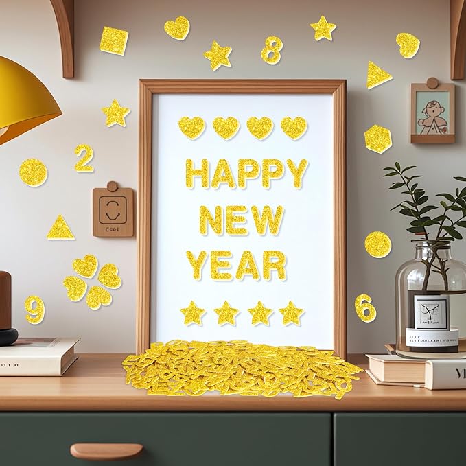 1568 Pcs Foam Letter Stickers Glitter, Self-Adhesive Glitter Alphabet Stickers - Image 5