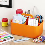 Multiuse Caddy Organizer with Handle, Portable Divided Plastic Tote Bin - Image 4