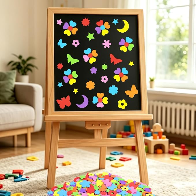1400Pcs Foam Stickers Colorful Flower Butterfly Foam Shapes Stickers - Image 7