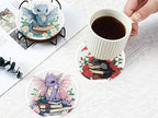 8 PCS Diamond Art Coasters Kits Dragon Book Diamond Painting Coaster | Diamond - Image 7