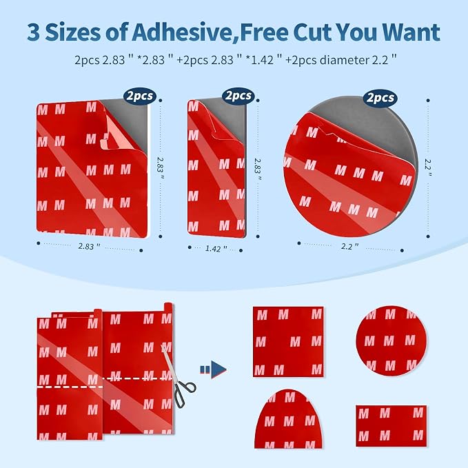 6 Pcs Dash Cam Adhesive Pads, Double Sided Adhesive Pads - Image 2
