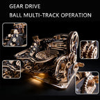 3D Wooden Puzzles for Adults Wood Marble Run DIY Model Kit Mechanical Craft Kit - Image 4