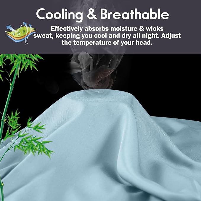 Pillowcases Standard Size 2 Pack, Cooling Viscose Pillow Cases - Image 3
