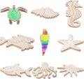54PCS Unfinished Blank Wooden Cutouts Craft by Jsehchya