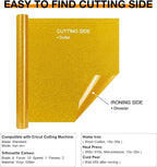HTVRONT Gold Glitter HTV Heat Transfer Vinyl Rolls - Image 5