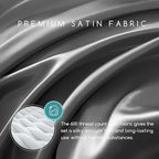 MR&HM Satin Bed Sheets, Twin Size Sheets Set - Image 2