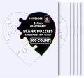 Hygloss 100 Blank Heart Puzzles – 6 x 8 Inches – Ideal by HyglossProductsInc