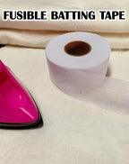 Fusible Batting Tape, Batting Seam Tape, Single-Sided Adhesive Non-Woven - Image 3