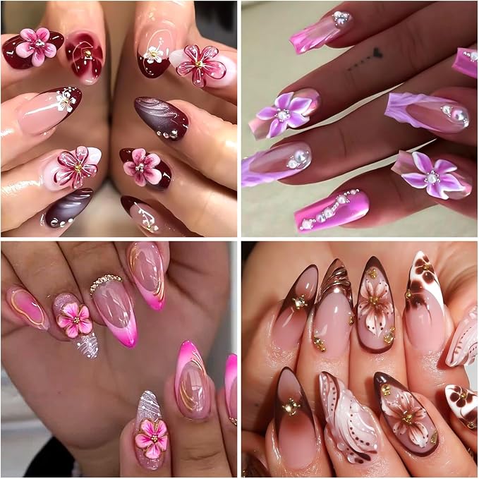 2PCS Silicone Nail Art Molds, Spring Summer Flower Nail Charms | Molds Sakura - Image 6