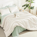 Litanika Twin XL Comforter Set Cream, 2 Pieces Extra Long Dorm Bedding Sets by Litanika