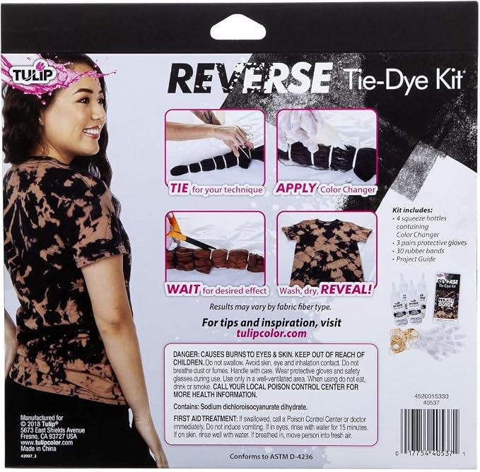 Tulip One-Step Tie-Dye Kit, Reverse Tie Dye Technique - Image 2