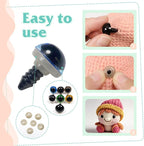 TOAOB 140pcs 12mm Colorful Plastic Safety Eyes Craft Eyes - Image 5
