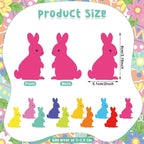 200 Pieces Bunny Paper Cutouts Easter Bulletin Board Decorations Colorful Bunny - Image 2