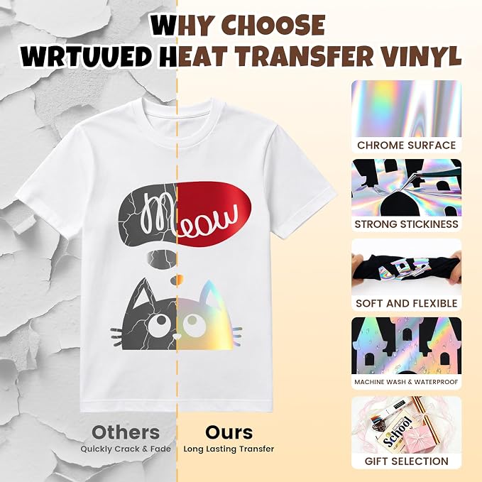 Holographic HTV Heat Transfer Vinyl Roll - Image 6
