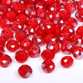 300pcs 8mm Crystal Glass Beads for Jewelry Making Faceted Rondelle Flat Beads by Nitopupu