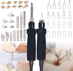 YIHUA 939D-II Pyrography Pen Wood Burning Kit Station 2-in-1 Solid-Point - Image 3