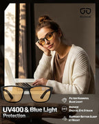 Bloomoak 100% Red Lens Blue Green Light Blocking Glasses- Dual AR Coatings - Image 5