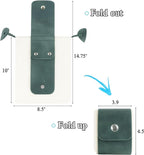 Toprank Leather Foraging Pouch – Collapsible Canvas and Leather Belt Bag - Image 3