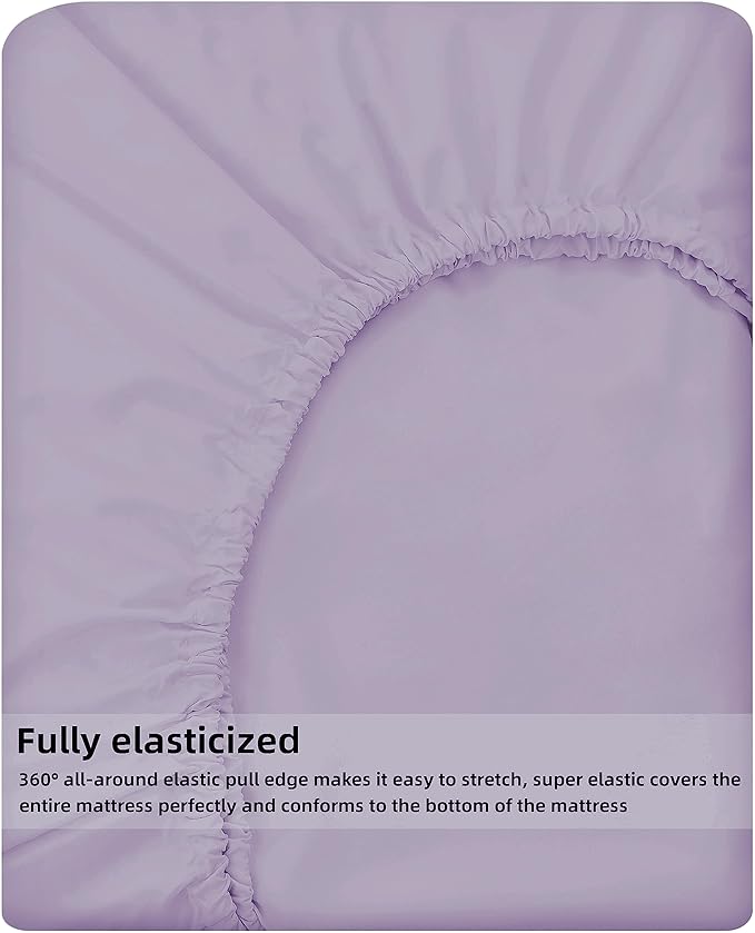 HBHLFZ Twin XL Fitted Sheet Only, Soft Breathable Bottom Sheet - Image 5