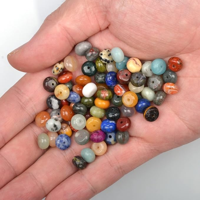 ICAI Beads 5x8mm Natural Beads Rondelle Spacer Loose Beads - Image 4