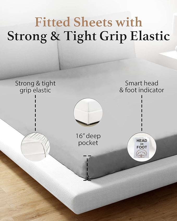 Good Sleep Bedding Luxury 800 TC Sateen Weave, 100% Egyptian Cotton Full Size - Image 4