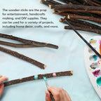 50Pcs Natural Twigs, Driftwood Branches, Unfinished Timber Rods - Image 7