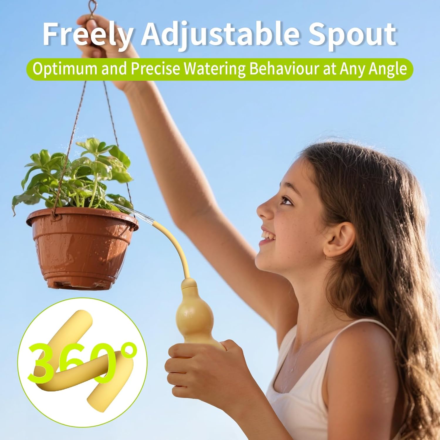 Squeeze Bottles for Plants, 11oz, 325ml Small Watering Can for Succulent, Muti-Function Squirt Bottle for Seedling Watering, Wash, Tattoo, Khaki