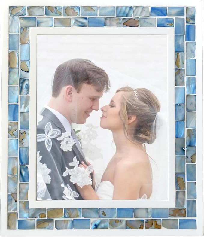 Beach Picture Frame 8x10, Mother of Pearl Photo Frame, Mother's Day, Wedding or by GIFTME5