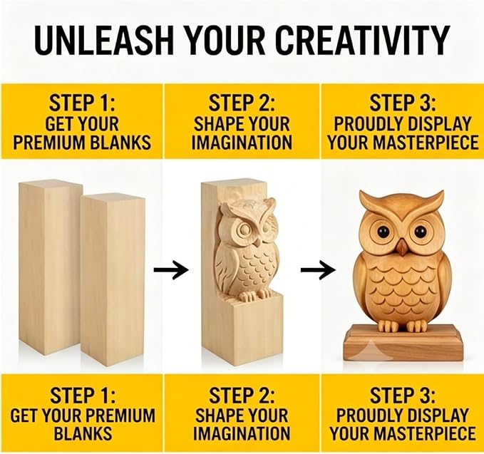 2 Pack 12 x 3 x 3 Inch Large Basswood Carving Blocks | Premium Unfinished - Image 5