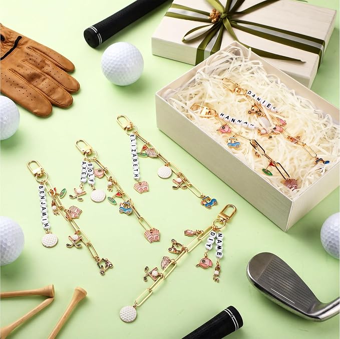 CraftyDream 558 Pcs Golf Charm Keychain Making Kit Golf Bag Charms Golfer Gifts - Image 7