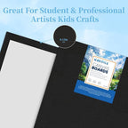 6pk Black Canvas Panels for Painting, 100% Cotton Pre-Primed Canvas Boards 5x7 - Image 3