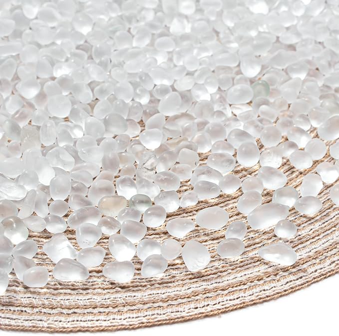 Keedolla 0.5 Lb White Frosted Sea Glass Stones Fish Tank Rocks Gravel Aquarium by Keedolla